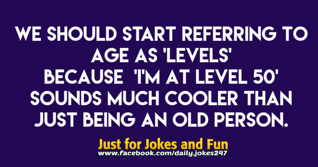 Referring to age as 'levels'