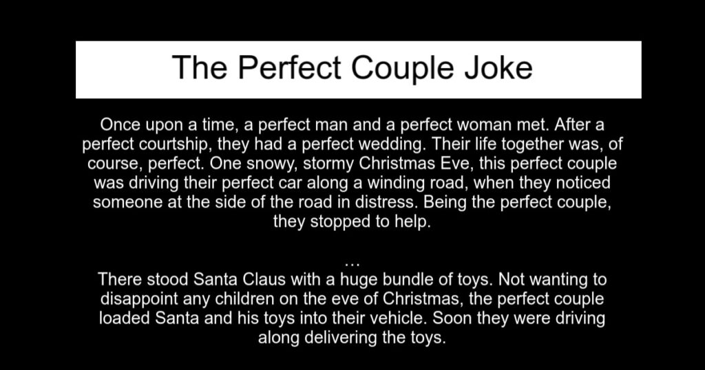 The Perfect Couple Joke