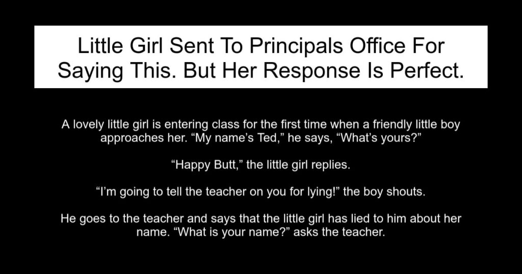 Little Girl Sent To Principals Office For Saying This