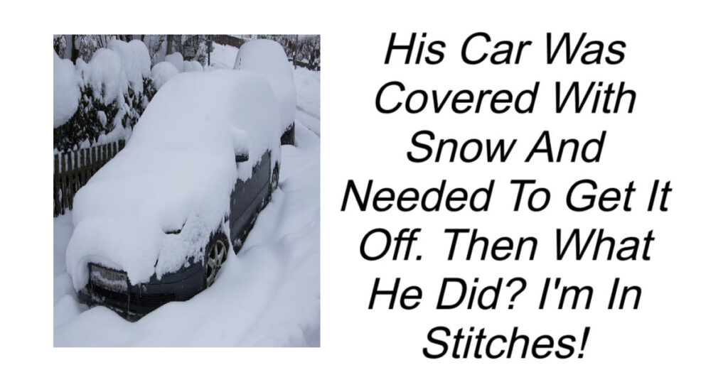 He Needed To Get The Snow Off His Car