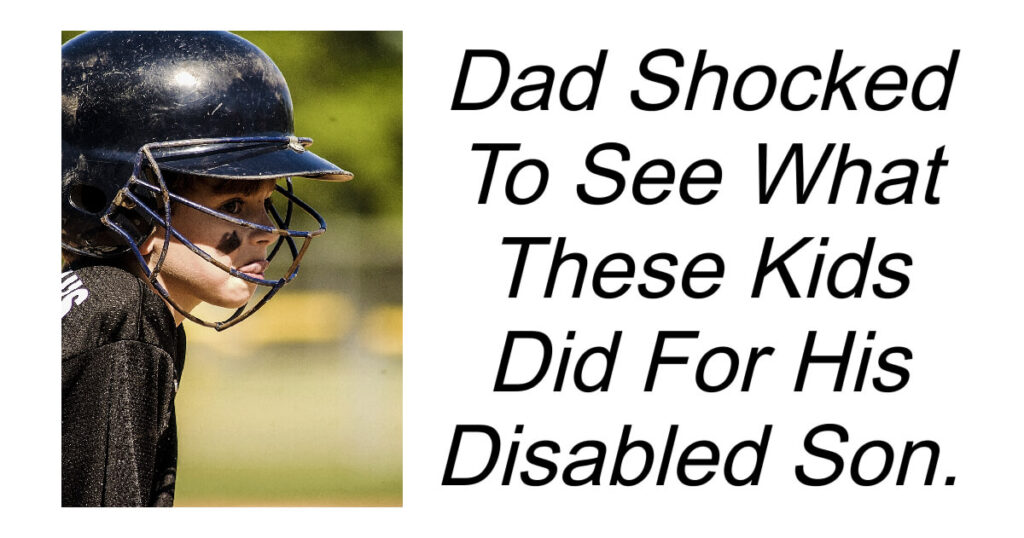 Dad Shocked To See What These Kids Did For His Disabled Son.