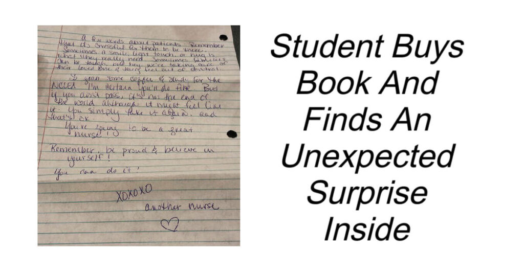 Student Buys Book Finds An Unexpected Surprise Inside
