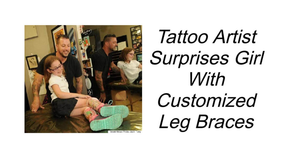 Tattoo Artist Surprises Girl With Customized Leg Braces