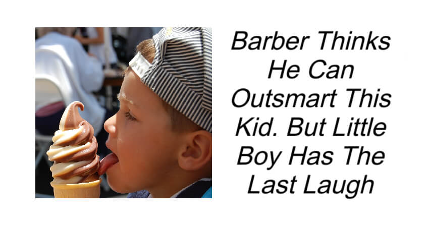 Barber Thinks He Can Outsmart This Kid. But Little Boy Has The Last Laugh