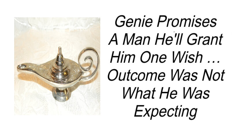 Genie Promises A Man He'll Grant Him One Wish