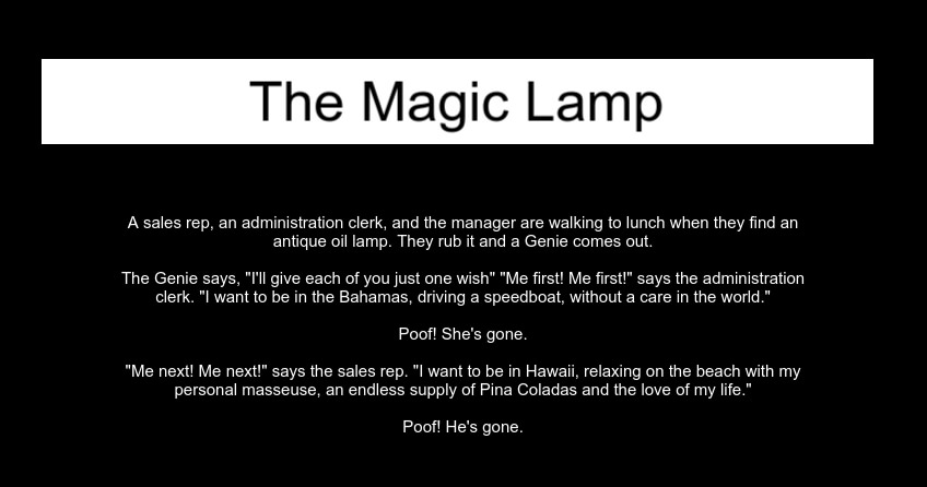 The Magic Lamp Joke