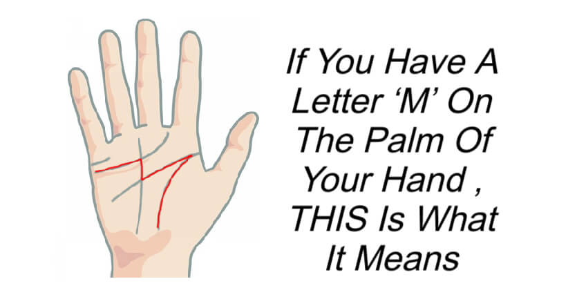 Letter ‘M’ On The Palm Of Your Hand