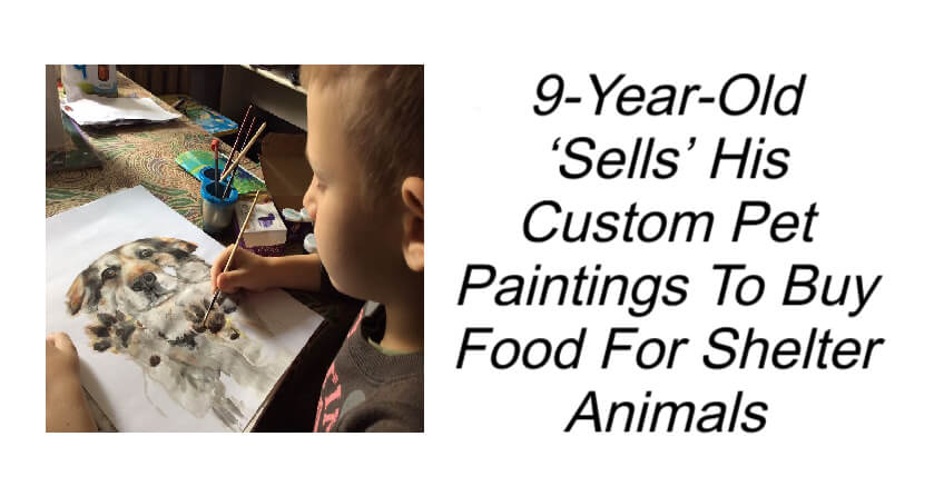 9-Year-Old ‘Sells’ His Custom Pet Paintings