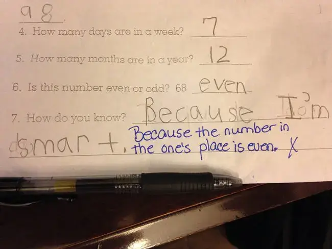 funny test answers that are 100 right and 100 wrong