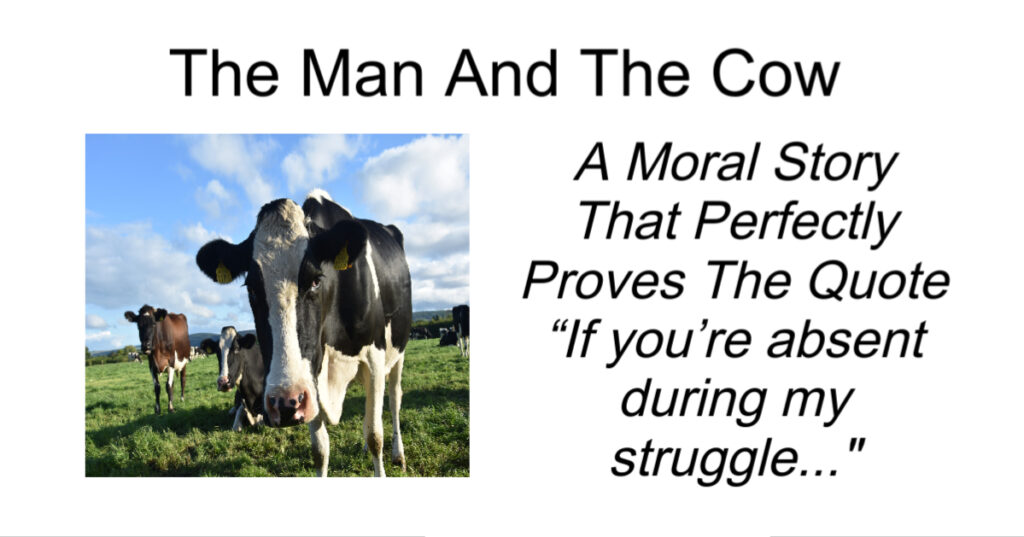 The Man And The Cow