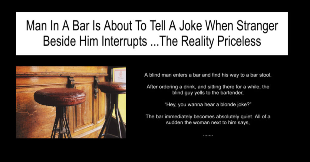 Man In A Bar Is About To Tell A Joke