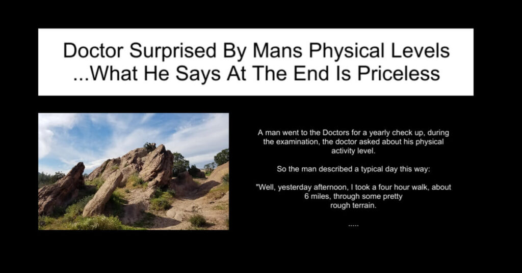 Doctor Surprised By Mans Physical Levels