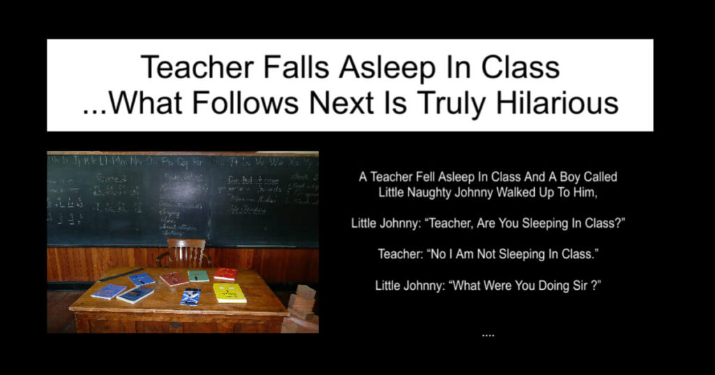 Teacher Falls Asleep In Class