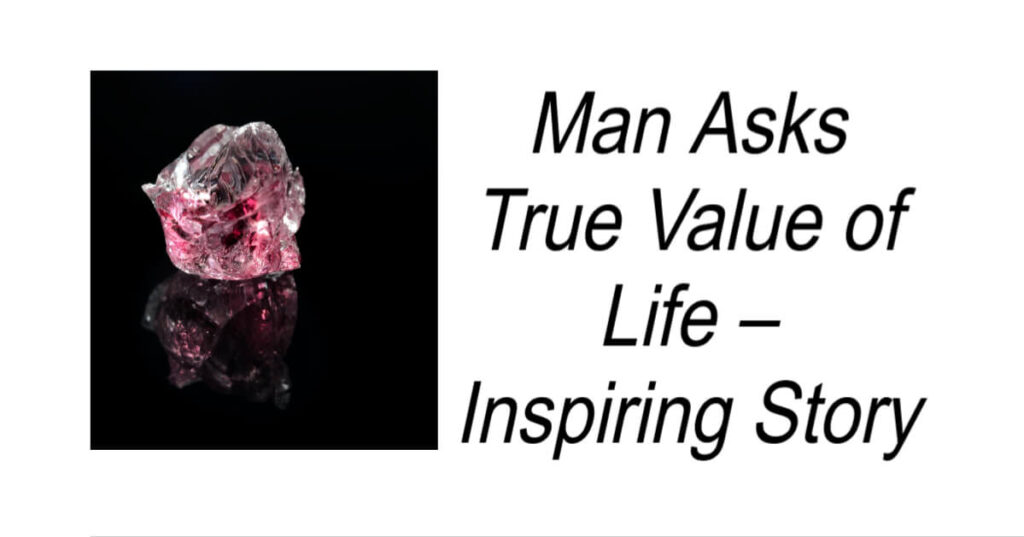 Man Asks True Value of Life