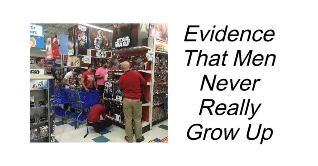 Evidence That Men Never Really Grow Up