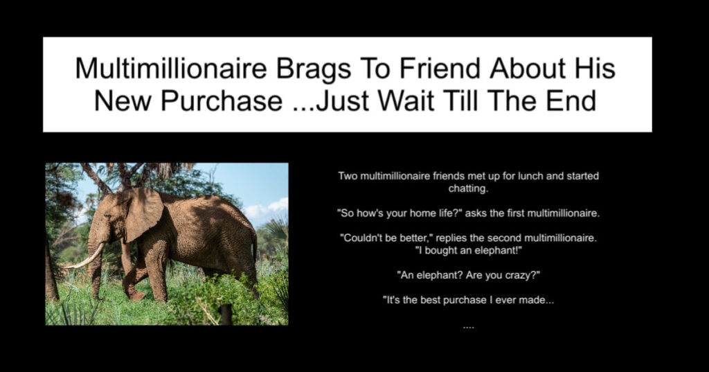 Multimillionaire Brags To Friend About His New Purchase