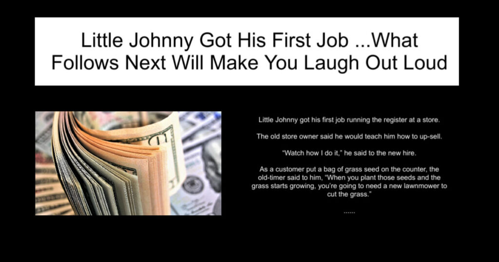 Little Johnny Got His First Job