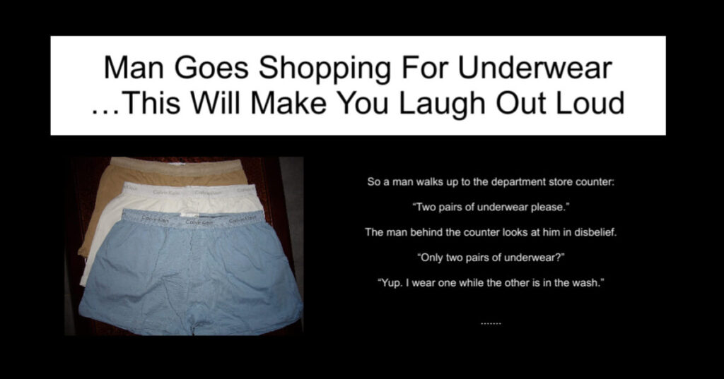 Man Goes Shopping For Underwear