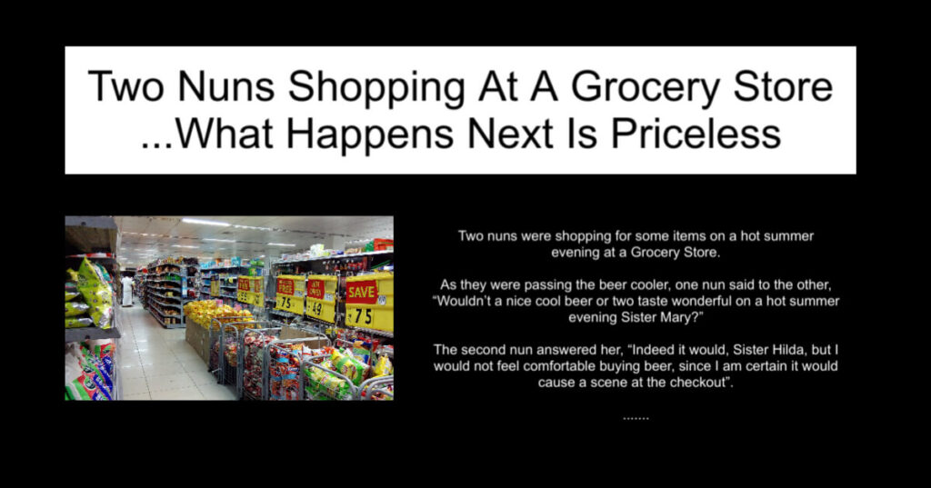 Two Nuns Shopping At A Grocery Store