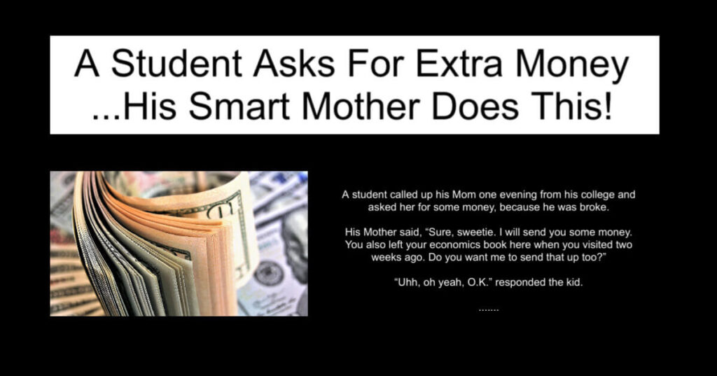 A Student Asks For Extra Money
