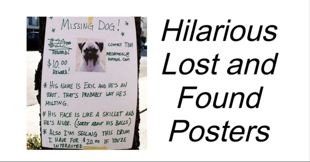 Hilarious Lost and Found Posters