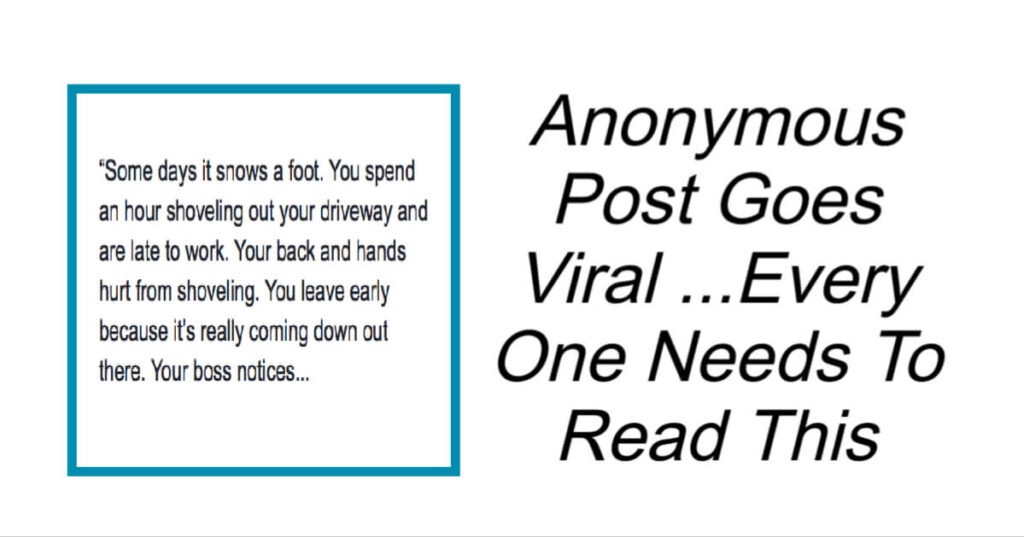 Anonymous Post Goes Viral Must Read