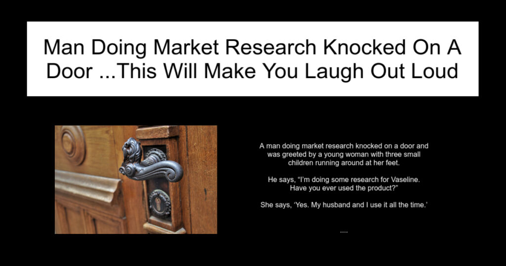 Man Doing Market Research Knocked On A Door