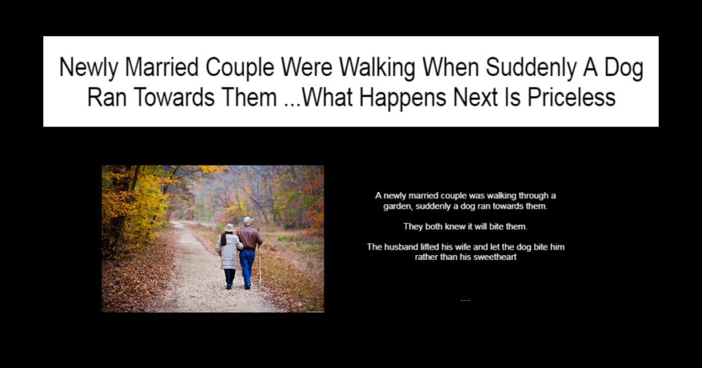 Newly Married Couple Were Walking