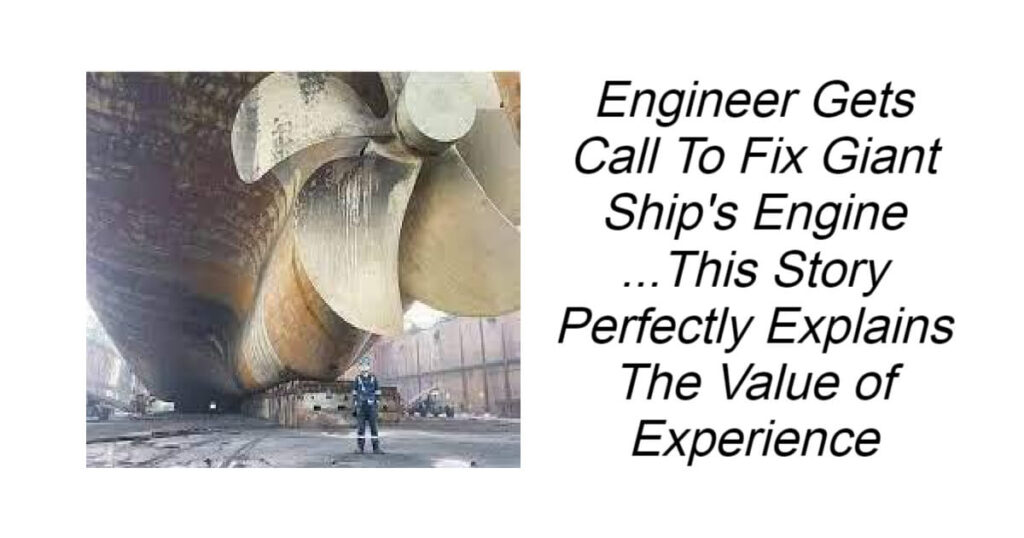 Engineer Gets Call To Fix Giant Ship's Engine
