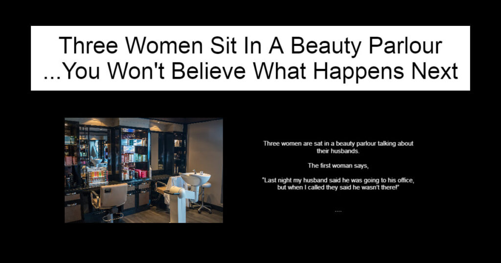 Three Women Sit In A Beauty Parlour