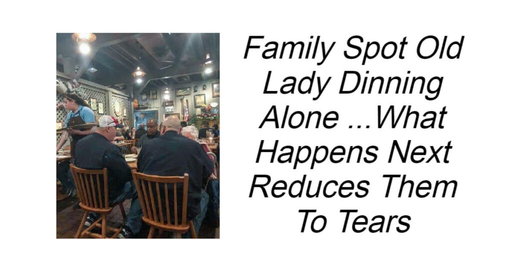 Family Spot Old Lady Dinning Alone