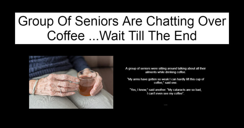 Group Of Seniors Are Chatting Over Coffee