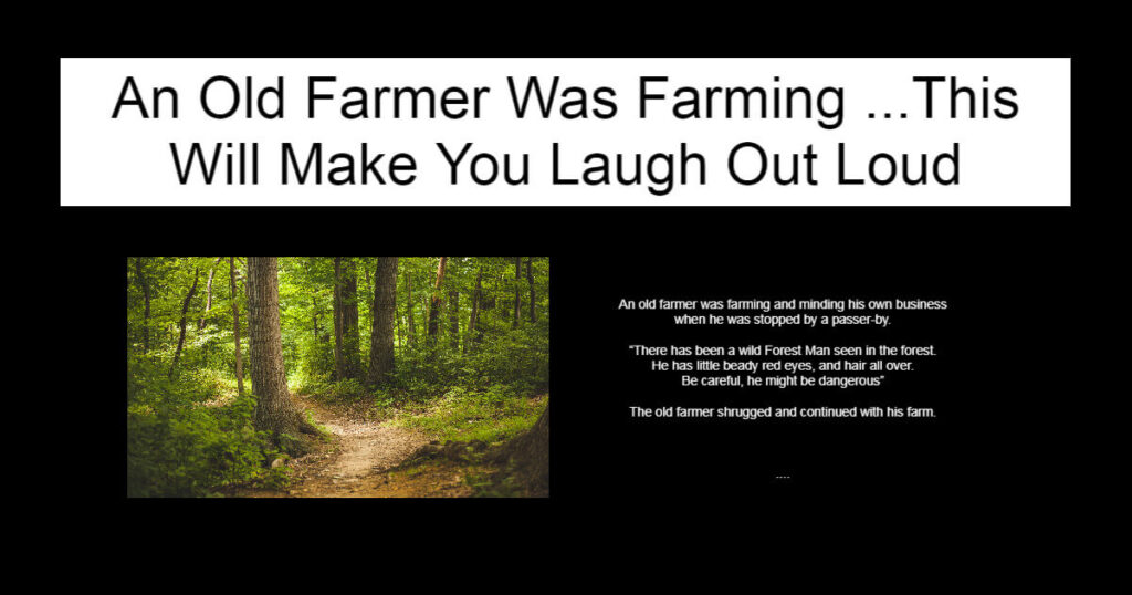 An Old Farmer Was Farming