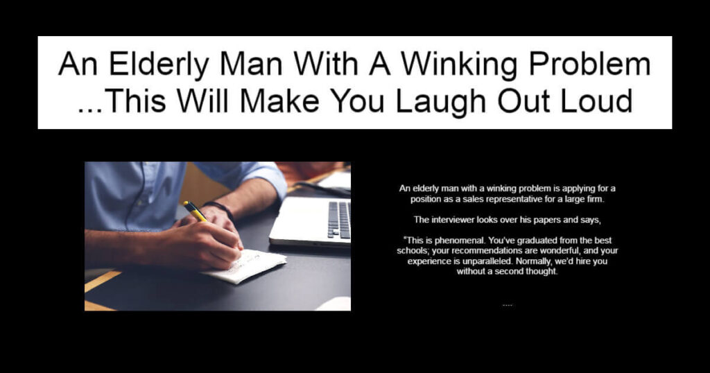 An Elderly Man With A Winking Problem