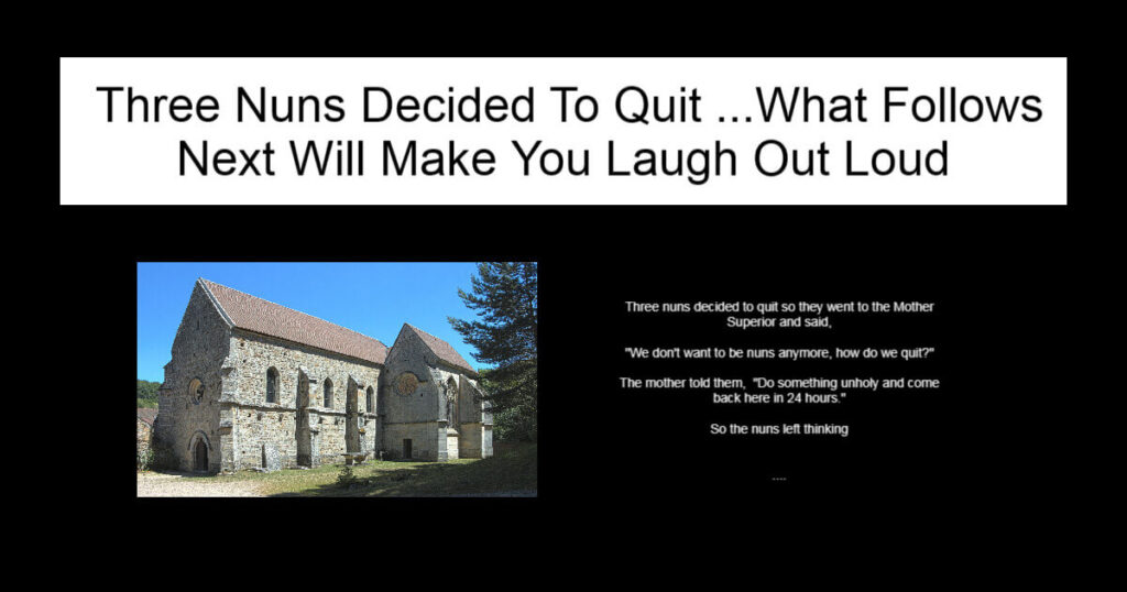 Three Nuns Decided To Quit