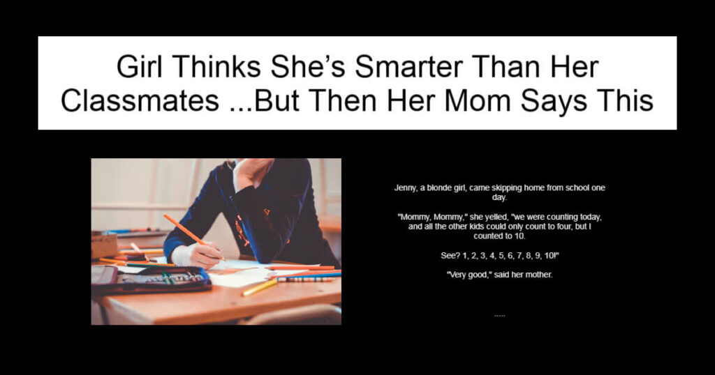 Girl Thinks She’s Smarter Than Her Classmates