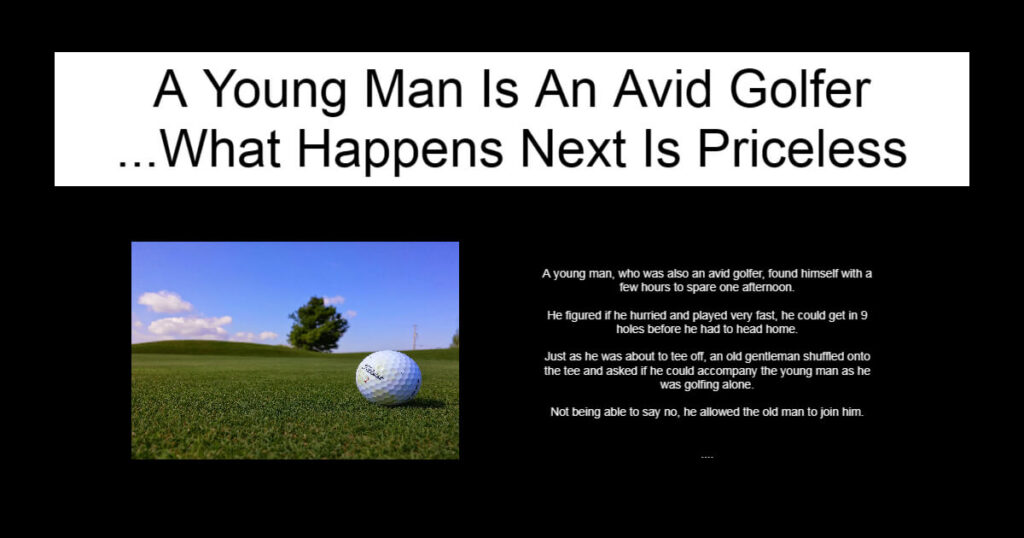 A Young Man Is An Avid Golfer