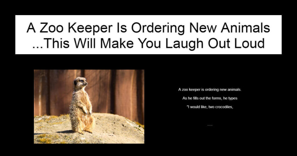 A Zoo Keeper Is Ordering New Animals