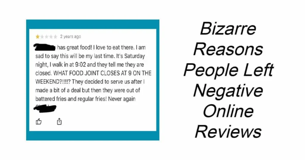 Bizarre Reasons People Left Negative Online Reviews