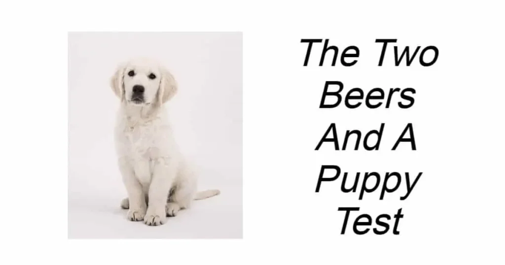 Two Beers And A Puppy Test