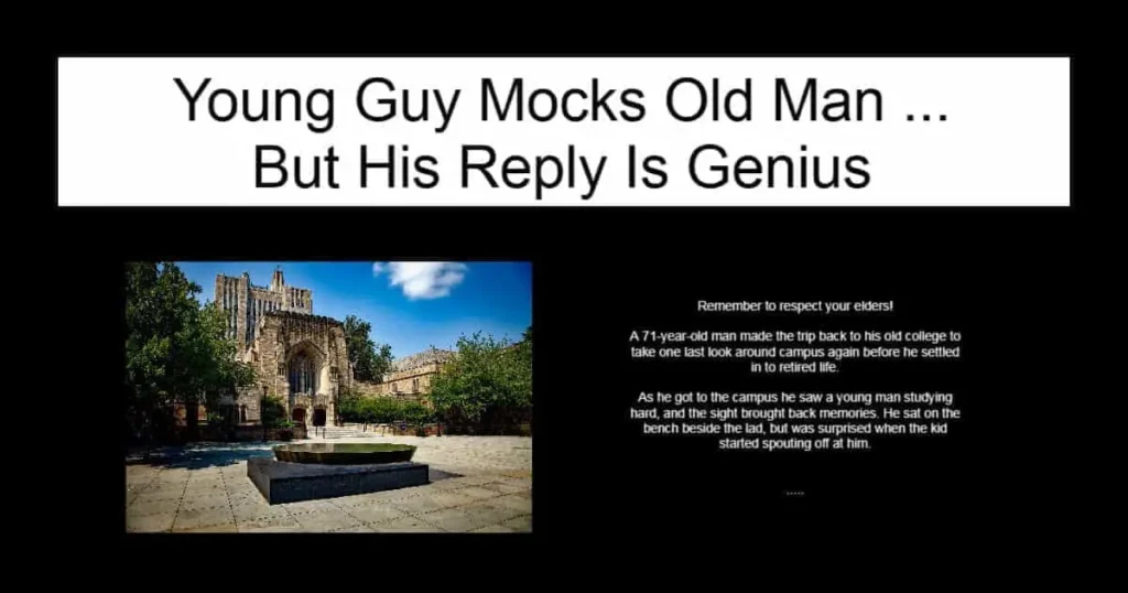 Young Guy Mocks Old Man
