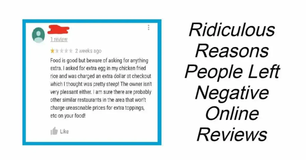 Ridiculous Reasons People Left Negative Online Reviews