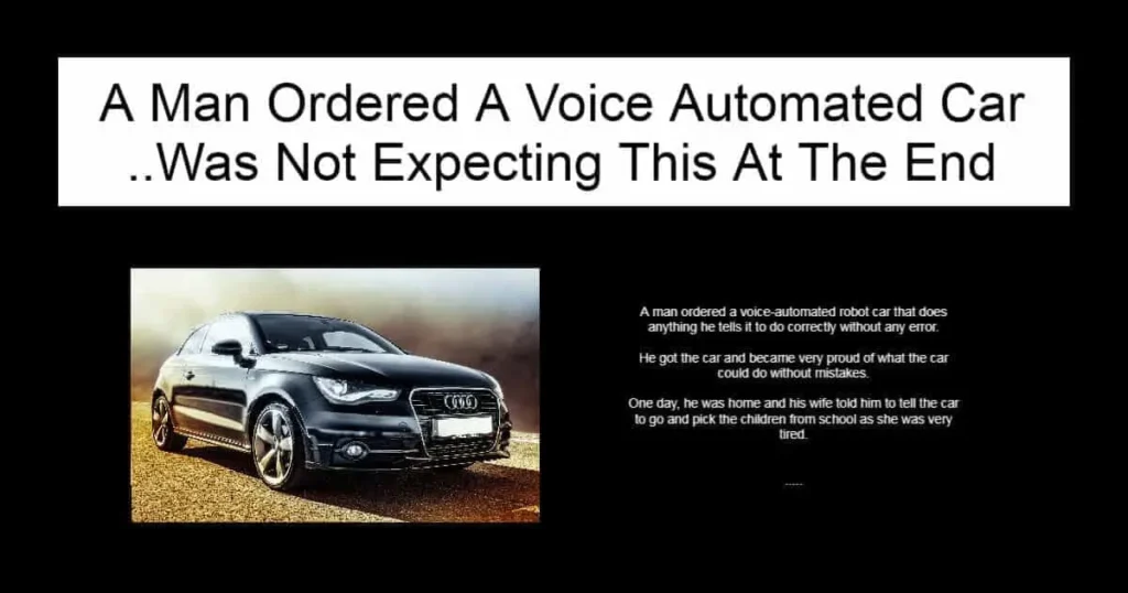 A Man Ordered A Voice Automated Car