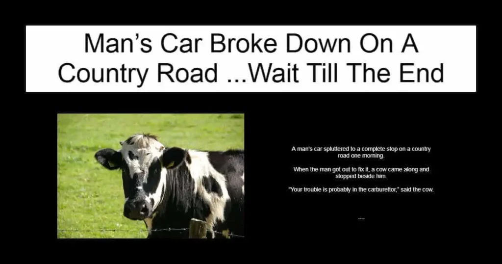 Man’s Car Broke Down On A Country Road