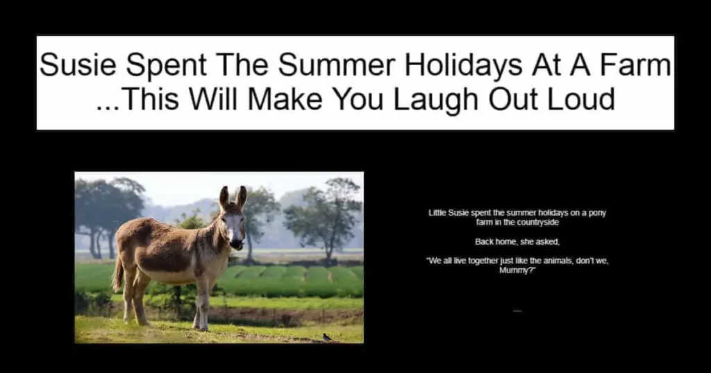 Susie Spent The Summer Holidays At A Farm