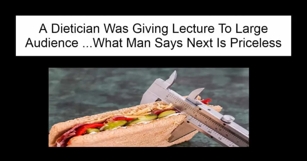 A Dietician Was Giving Lecture To Large Audience