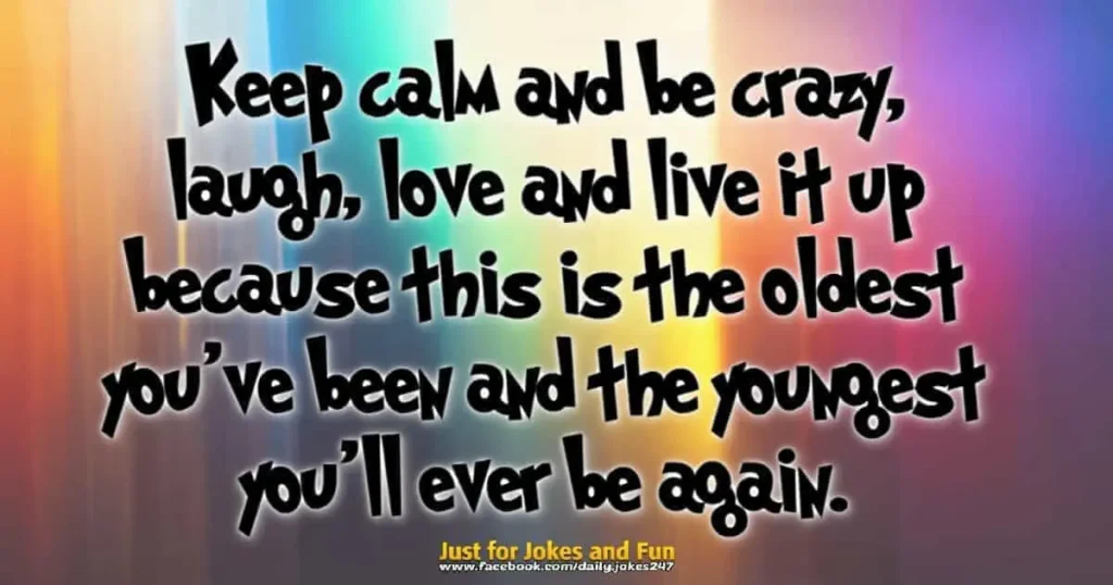 Keep calm and be crazy