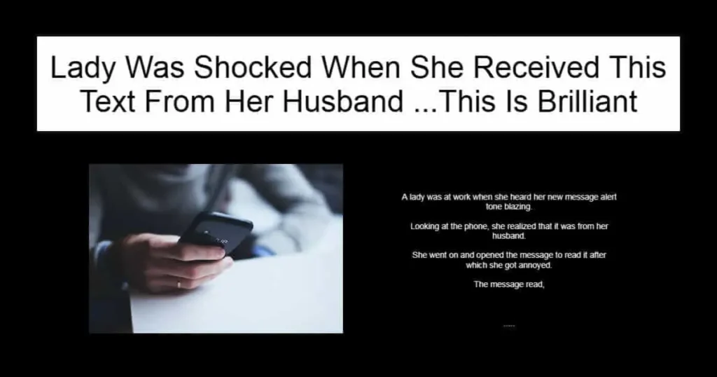 Lady Was Shocked When She Received This Text