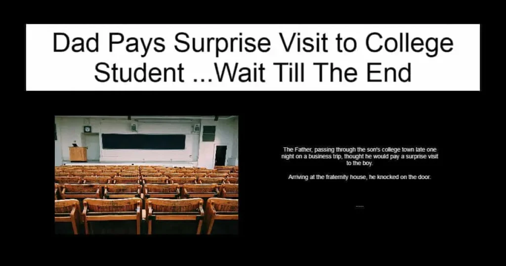 Dad Pays Surprise Visit to College Student