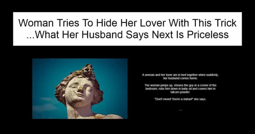 Woman Tries To Hide Her Lover With This Trick